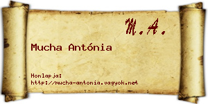 Mucha Antónia névjegykártya